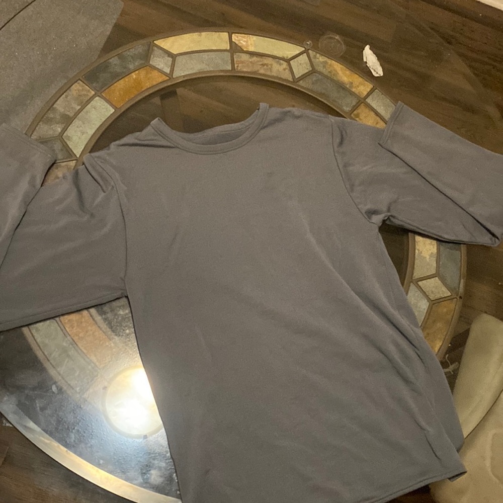 Gray long sleeve Tee SHEIN